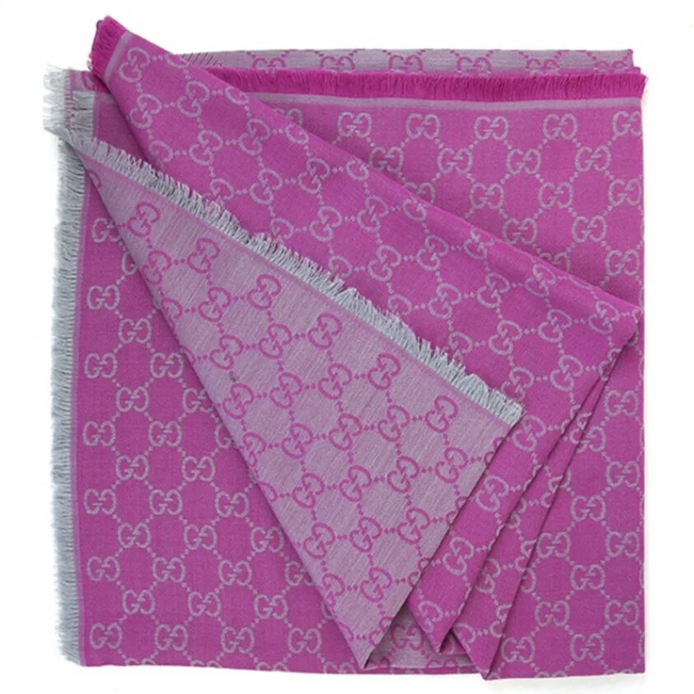 Gucci wool silk GG scarf